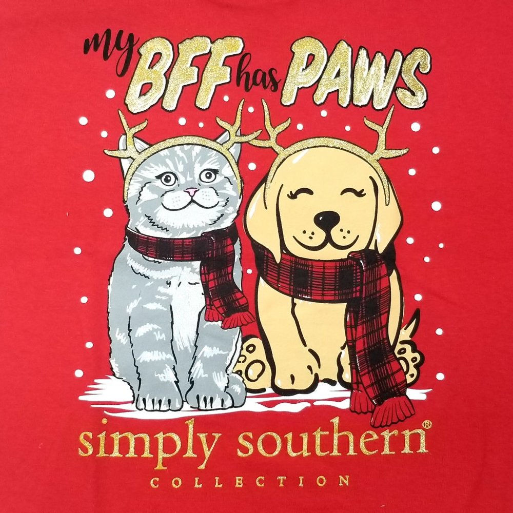 My BFF Has Paws Glitter T-Shirt